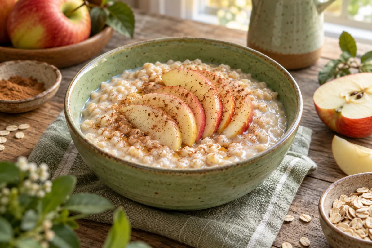 Овсяная каша с яблоком и корицей, которую хочется доесть